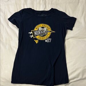 West Virginia University Navy Blue Women's Short Sleeve Tee